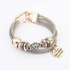 Fashion Punk Vintage Rope Letter Ribbon Chain Charm Bracelet &Bangle
