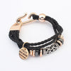 Fashion Punk Vintage Rope Letter Ribbon Chain Charm Bracelet &Bangle