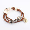 Fashion Punk Vintage Rope Letter Ribbon Chain Charm Bracelet &Bangle