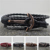 Leather Bracelet Men Anchor Fashion Jewelry Best Friend Gift