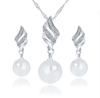 Fashion Women Necklace Earrings Pearl Wedding Party Jewelry