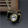 Anitque Gold Long Chain Colorful Enamel Camera Pendant Necklaces