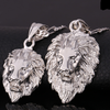 Hip Hop Gold Necklace Men Women Real Gold Plated Big Lion Head Pendant