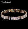 Silver plated Austrian crystal brand jewelry Multi-chain rhinestone bracelet women