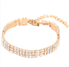 Silver plated Austrian crystal brand jewelry Multi-chain rhinestone bracelet women