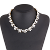 Charm Crystal bib choker Necklace rhinestone gem flower Chain Necklace