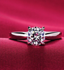 Diamond Rings for women 18K platinum plated Engagement